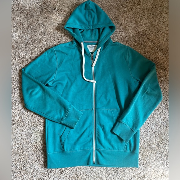 Jack and Jones Zip Up Hoodie Men’s Size XL Green Classic Essential Casual Warm - Picture 3 of 6